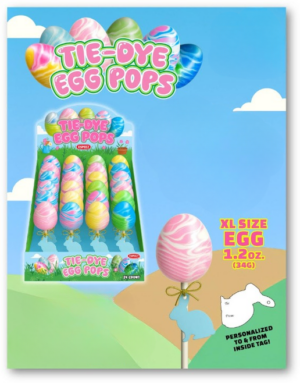 Espeez Easter Tie Dye Egg XL Lollipop 1.2oz 24ct